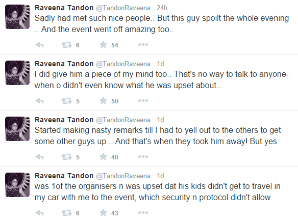 Raveena Tandon Gives A Piece of Her Mind To Inebriated Event Organiser in LA!